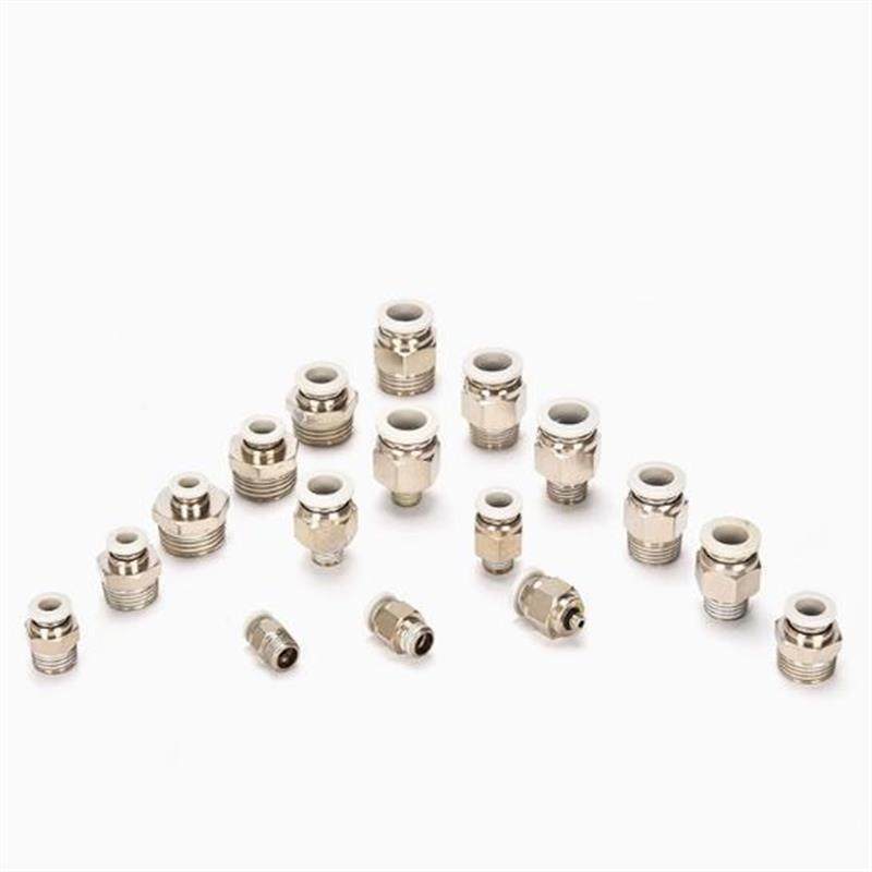 气动白色快接快速快插接头PC4-M5螺纹直通8-02/10-03/12-04/14-04