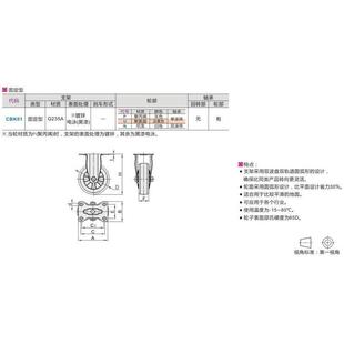 D63 D75 D100 脚轮中轻载型固定型CBK01 CBL11 D125 CBL01