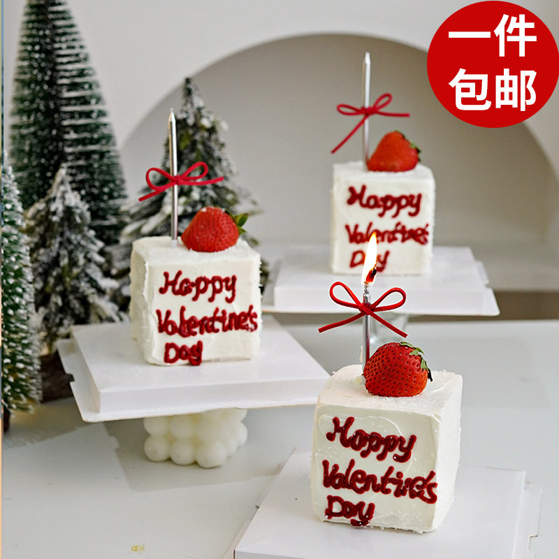 网红女神节情人节红色鹿皮绳装饰