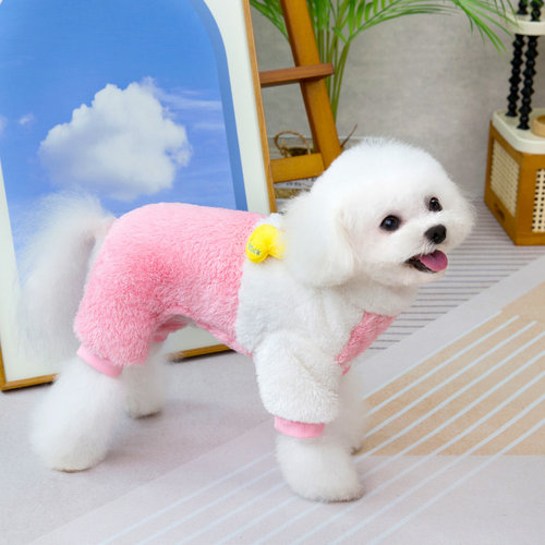 小狗狗衣服秋冬保暖泰迪比熊雪纳瑞小型幼犬秋冬款四脚绒衣双面绒