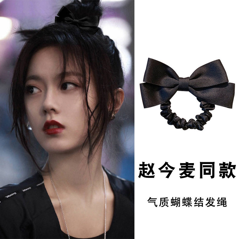 超仙气质蝴蝶结发圈布料发绳发饰橡皮筋扎马尾头绳扎头发皮筋头饰