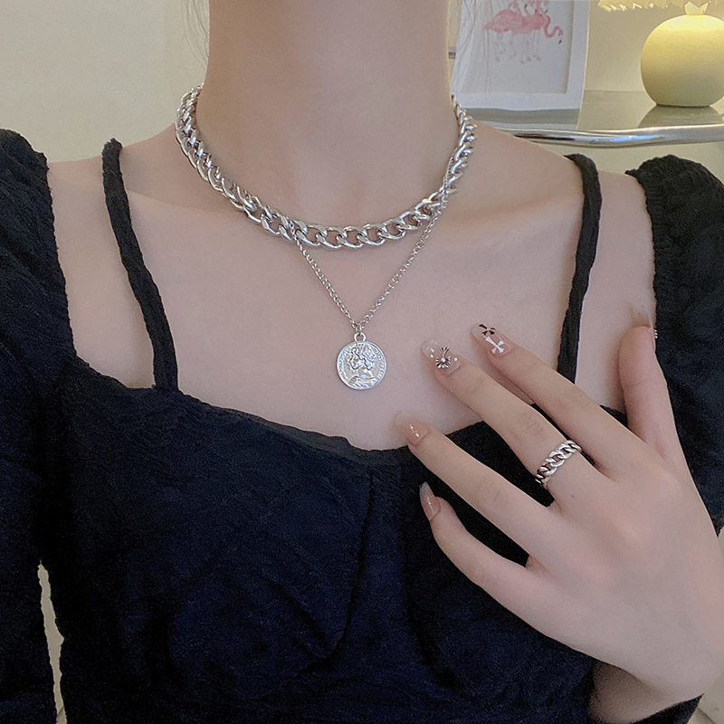 韩国新款ins潮百搭气质秋冬款毛衣链项链女甜酷辣妹风锁骨链