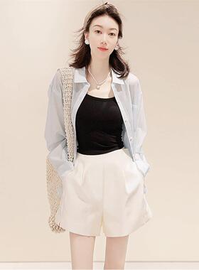 UMOOIE 通勤百搭肌理感天丝长袖衬衫