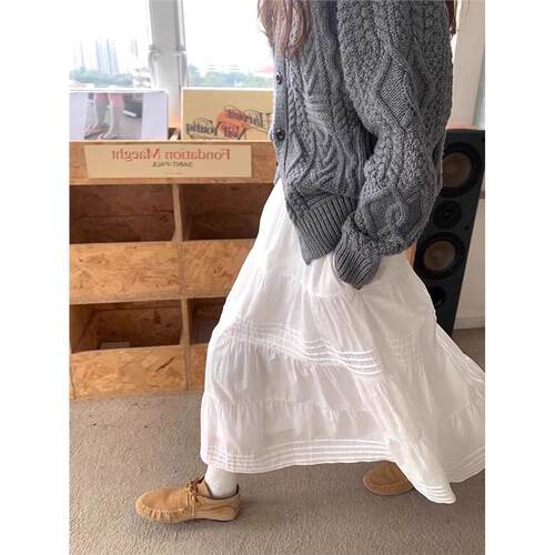 白色半身裙女春秋夏季小