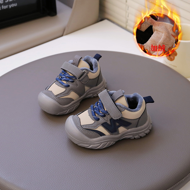 儿童加绒运动鞋小童加棉保暖鞋