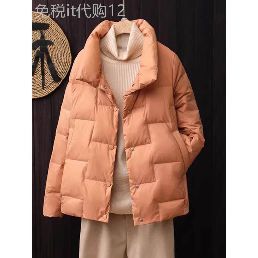 2025秋冬新款轻薄羽绒服女士短款时尚小个子大码宽松棉衣棉袄外套