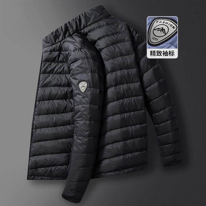 轻薄男士羽绒服冬季2025新款高级感90绒立领保暖夹克冬装外套休闲
