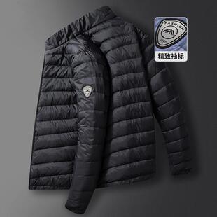 轻薄男士羽绒服冬季2025新款高级感90绒立领保暖夹克冬装外套休闲