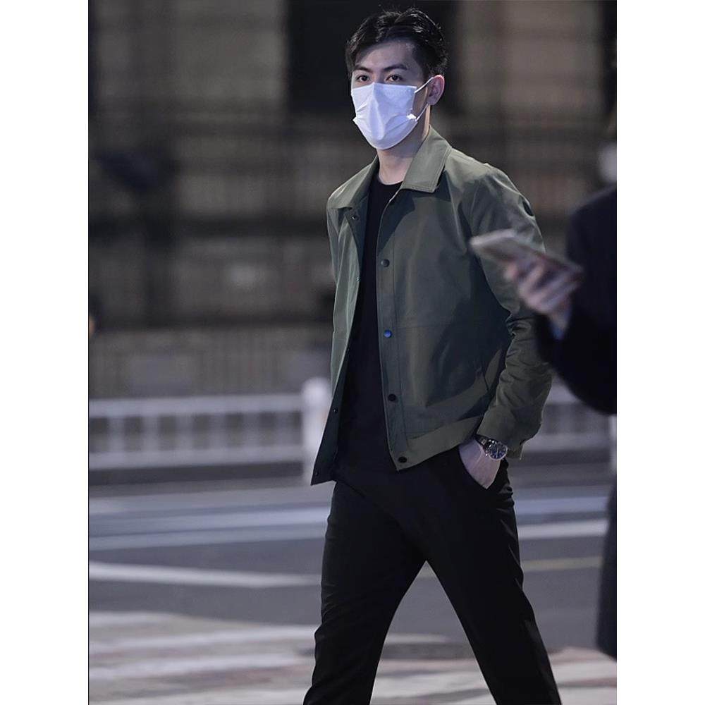 高端行政夹克外套男士春秋冬季2025新款商务休闲茄克男款冬装棉服