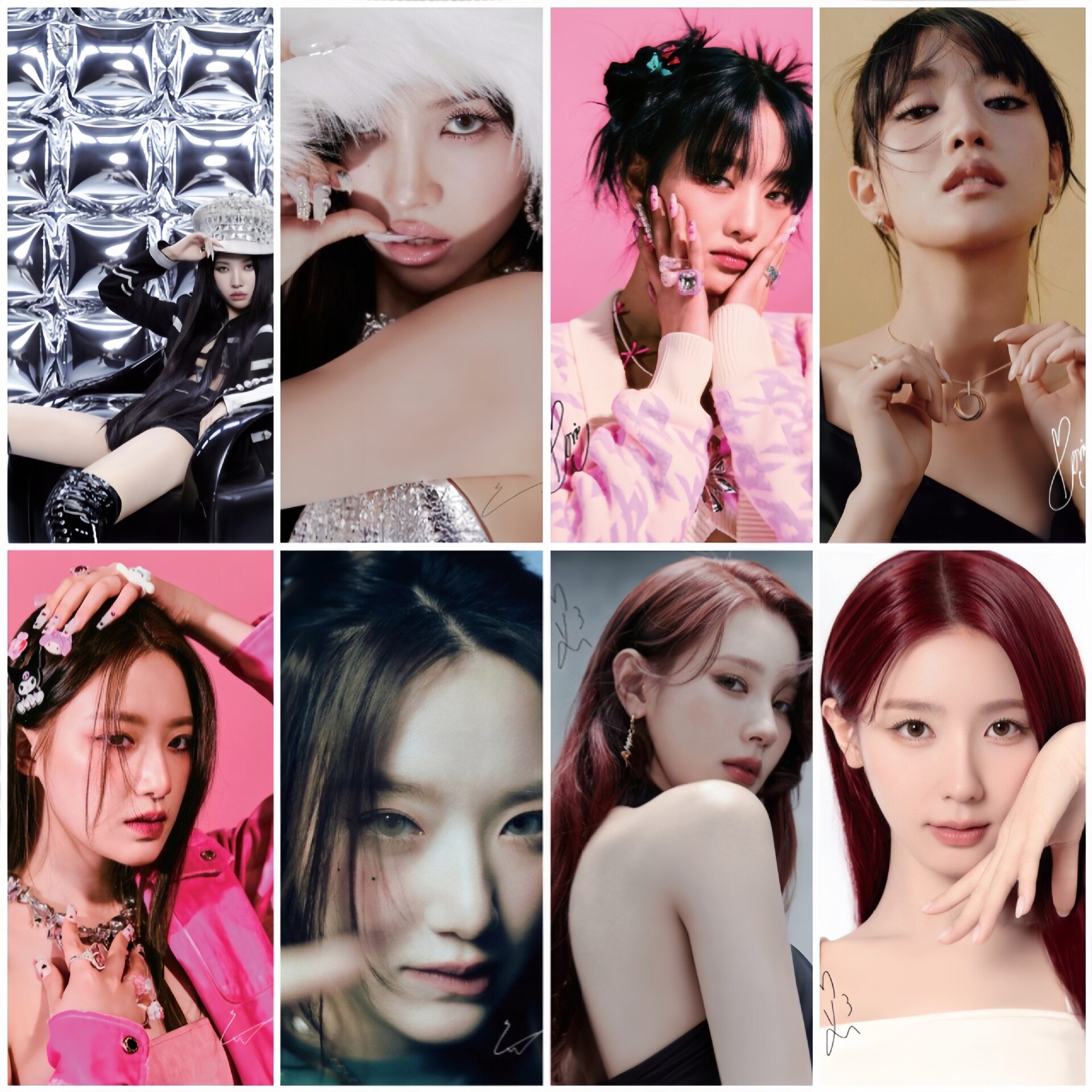 韩流海报袋装1套8张金智妮ivegidle女娃宿舍装饰壁纸