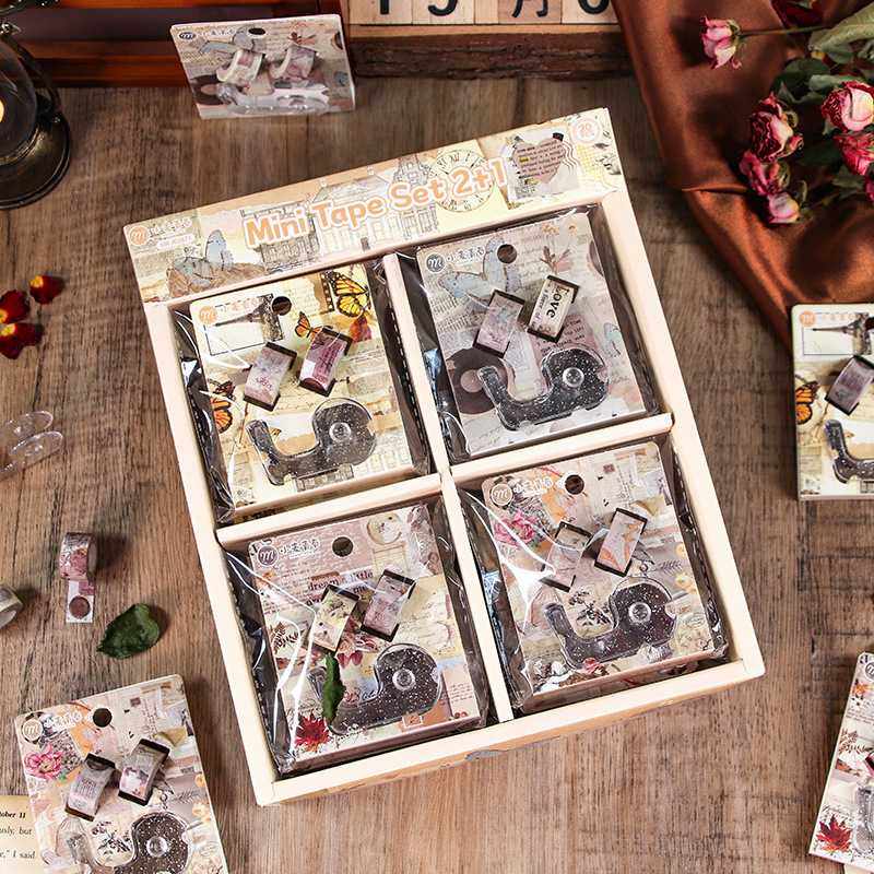 新款直销复古2+1迷你胶带和纸花纹卡通贴纸配胶纸机套装学生diy手,文具电教/文化用品/商务用品,和纸胶带,淘宝优惠券,粉丝福利购,淘宝优惠卷