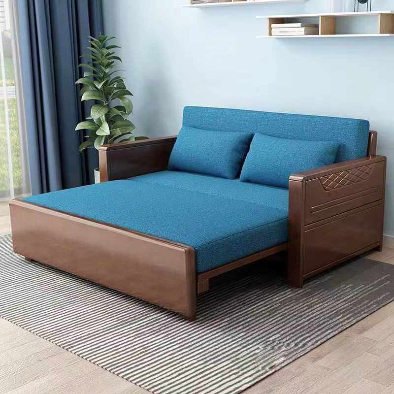 新款直销沙发床一体两用实木多功能小户型折叠伸缩简约客厅书房坐