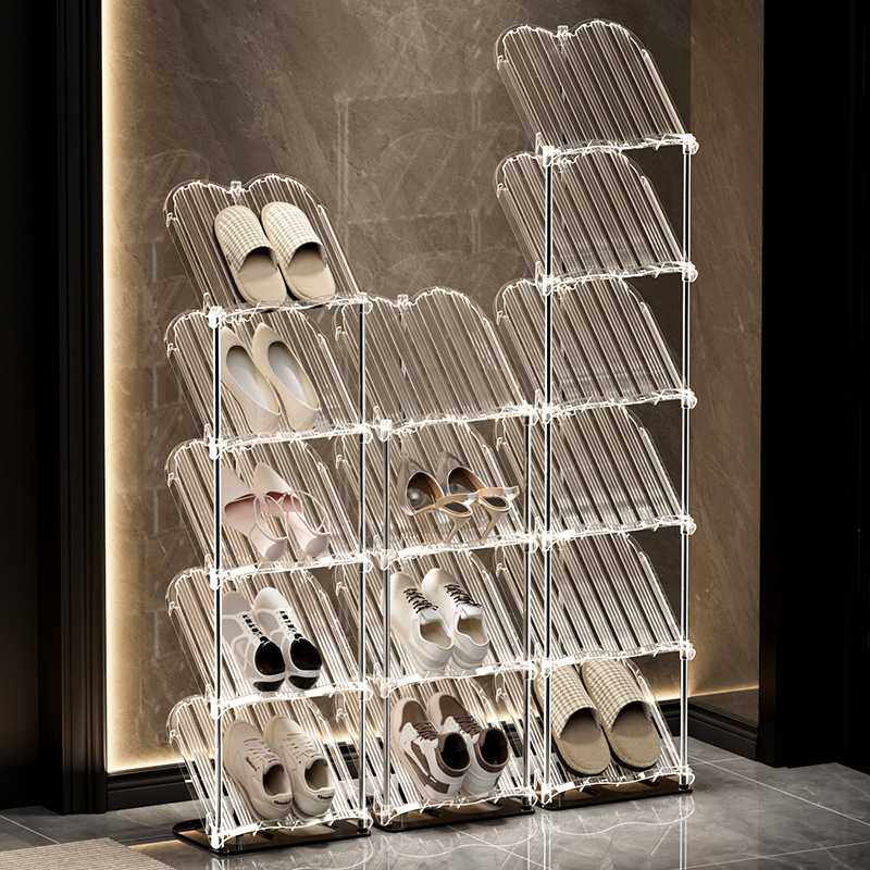 新款直销家用鞋架多层轻奢免安装省空间简易pet不锈钢宿舍鞋柜收,收纳整理,鞋盒,淘宝优惠券,粉丝福利购,淘宝优惠卷