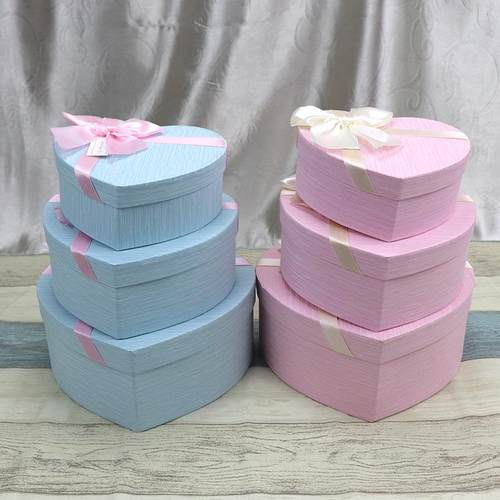 新款直销新款桃心礼品盒节日生日礼物盒精致蝴蝶结包装盒永生花盒