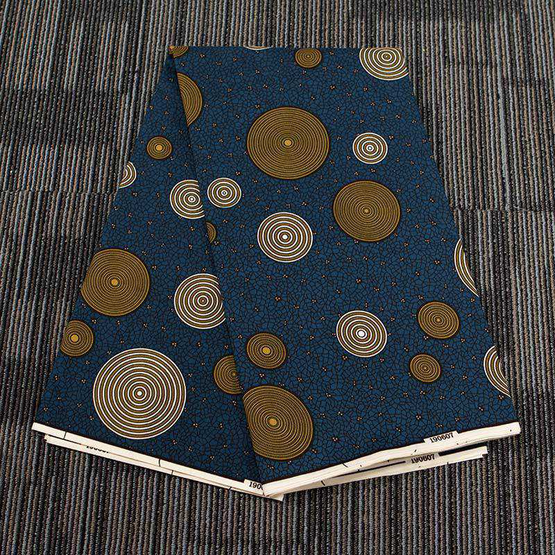 新款直销非洲全涤平纹印花布服装面料几何图案亚马逊跨境工厂