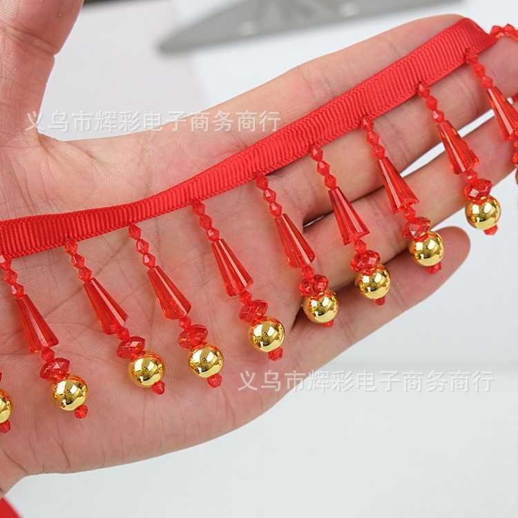 新款直销珍珠水晶手工串珠流苏婚纱礼服服装辅料装饰挂珠一条10米