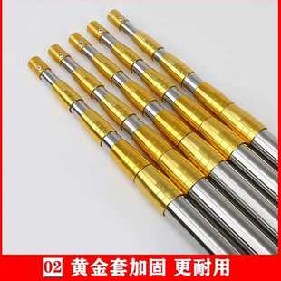 新款直销渔具不锈钢抄网杆黄金套伸缩杆捞网杆子捞鱼杆钓鱼钓具便