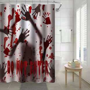 印花浴帘 新款 惊悚防水浴帘数码 万圣节新款 卫生间防水浴帘批 直销