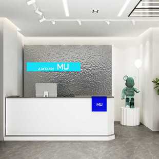 新款直销现代简约服装店收银台小型店铺美发店不锈钢吧台美容院前