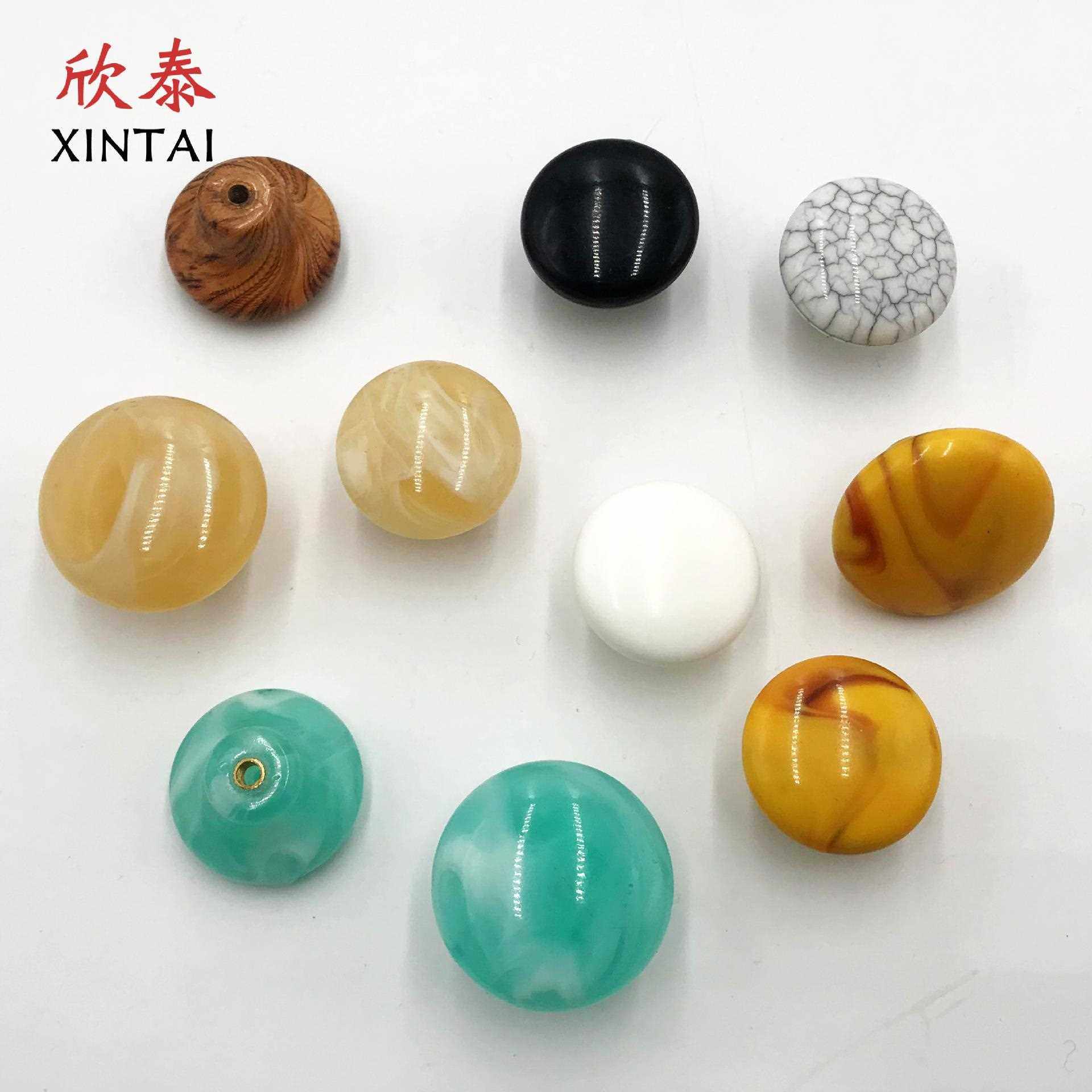 新款直销欧式裂纹橱柜抽屉仿陶瓷塑料单孔中式衣柜门把手 仿古陶