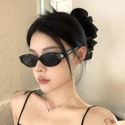 复古猫眼墨镜女2024新款太阳眼镜