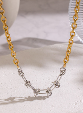 小众扭结不锈钢项链61