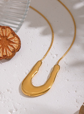 几何不规则U形项链252