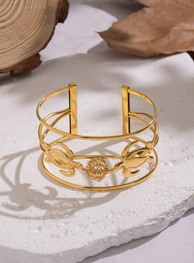 欧美海龟海草手镯轻奢海边风