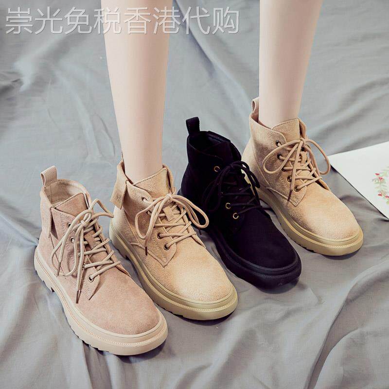 潮牌六孔低帮网红马丁靴女款2025年新款冬季韩版百搭爆款磨砂短靴