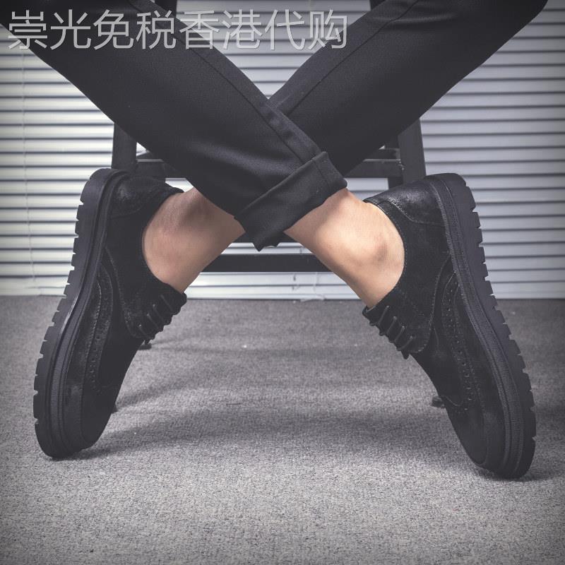 男鞋夏季2026新款英伦潮流布洛克休闲鞋商务正装真皮透气皮鞋男款