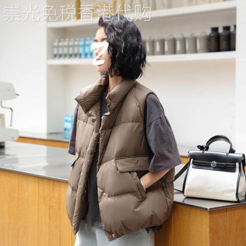 欧洲站白鸭绒服羽绒马甲女2025年秋冬季新款轻薄外穿高端欧货背心