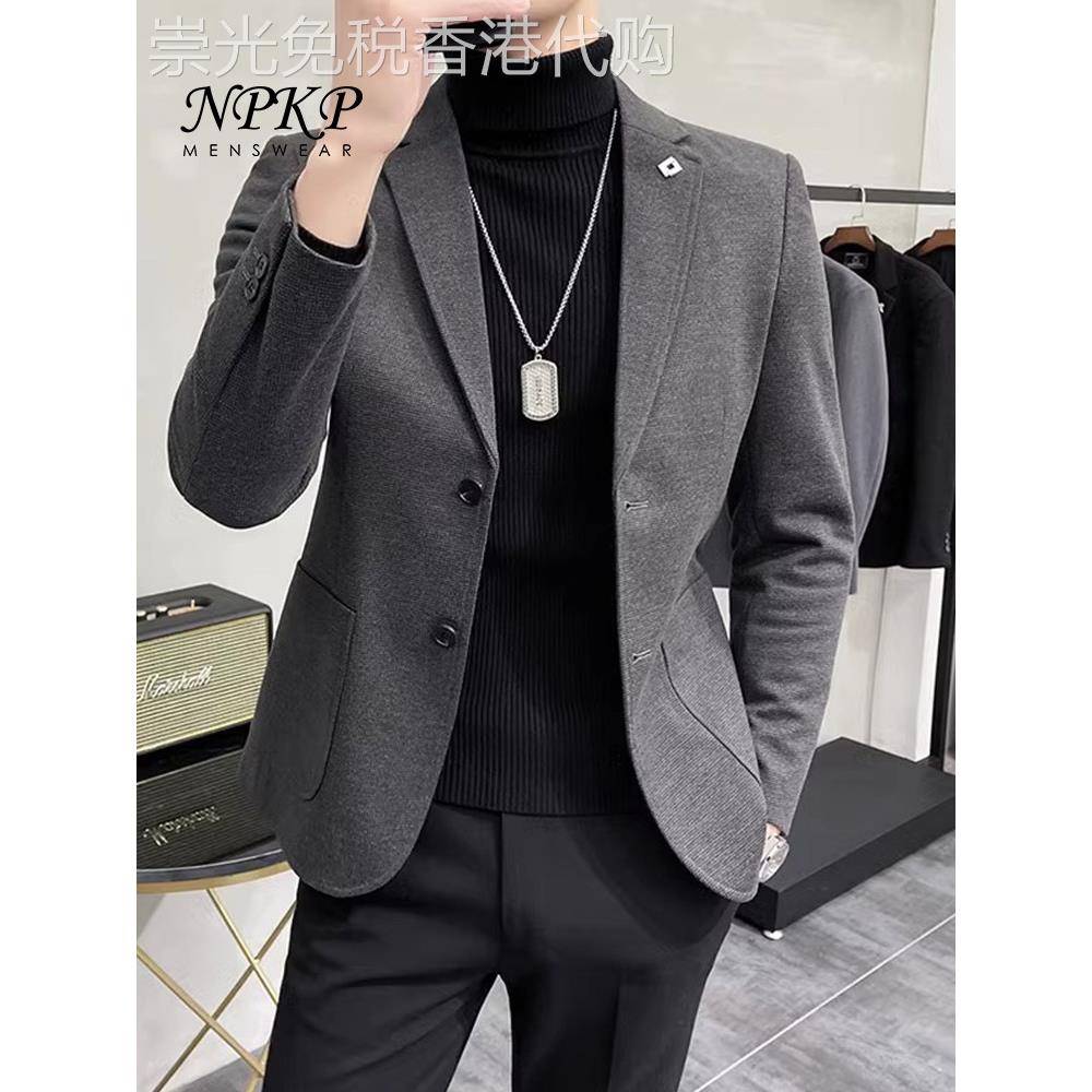 男士西装春秋季2025新款高级感简约商务修身西服潮牌痞帅休闲外套