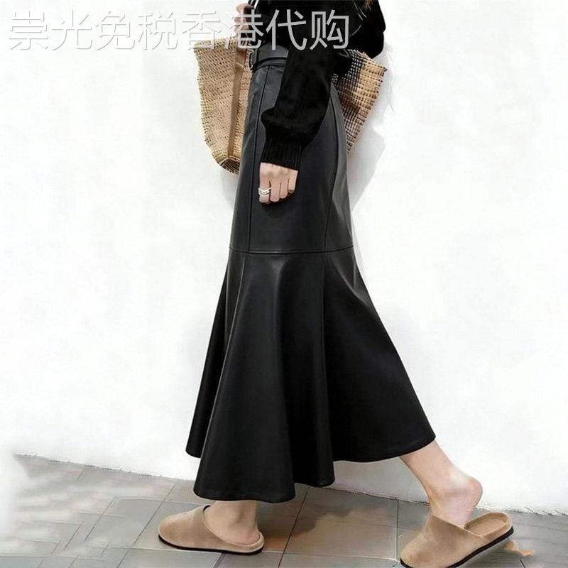 黑色皮裙女2026夏季新款高腰显瘦法式高级感时尚气质通勤a字裙