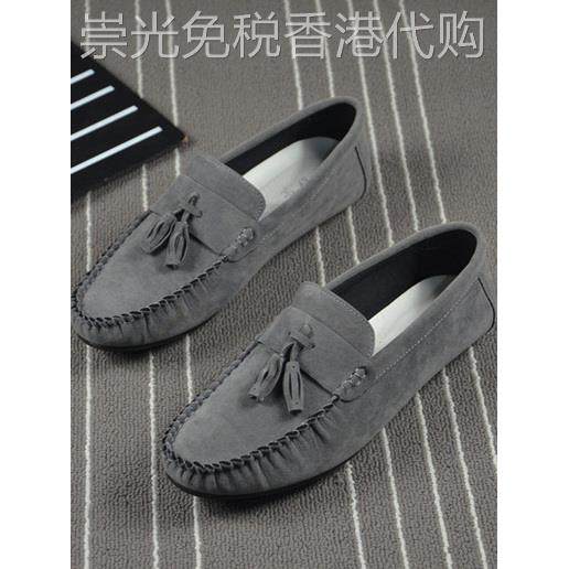 香港潮牌豆豆鞋2025新款一脚蹬韩版百搭休闲鞋精神社会小伙男鞋子