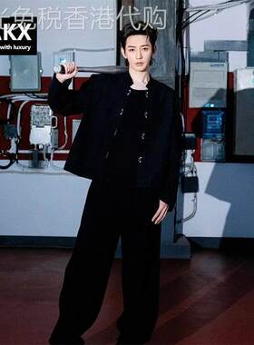 高端新中式垫肩西装外套男士春秋季2026新款西服立领中山装男款潮