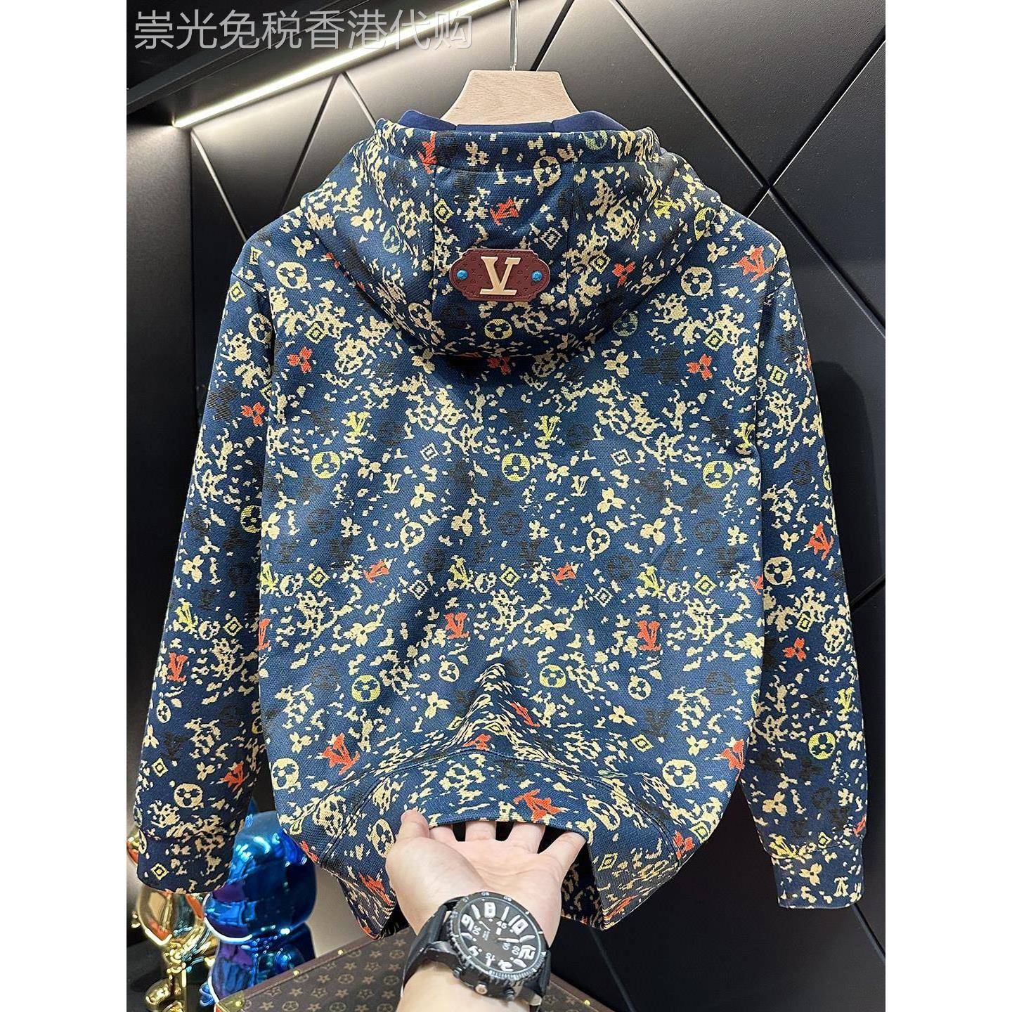 Mostarsea~轻奢时尚连帽卫衣男秋季新款休闲百搭潮牌宽松长袖上衣