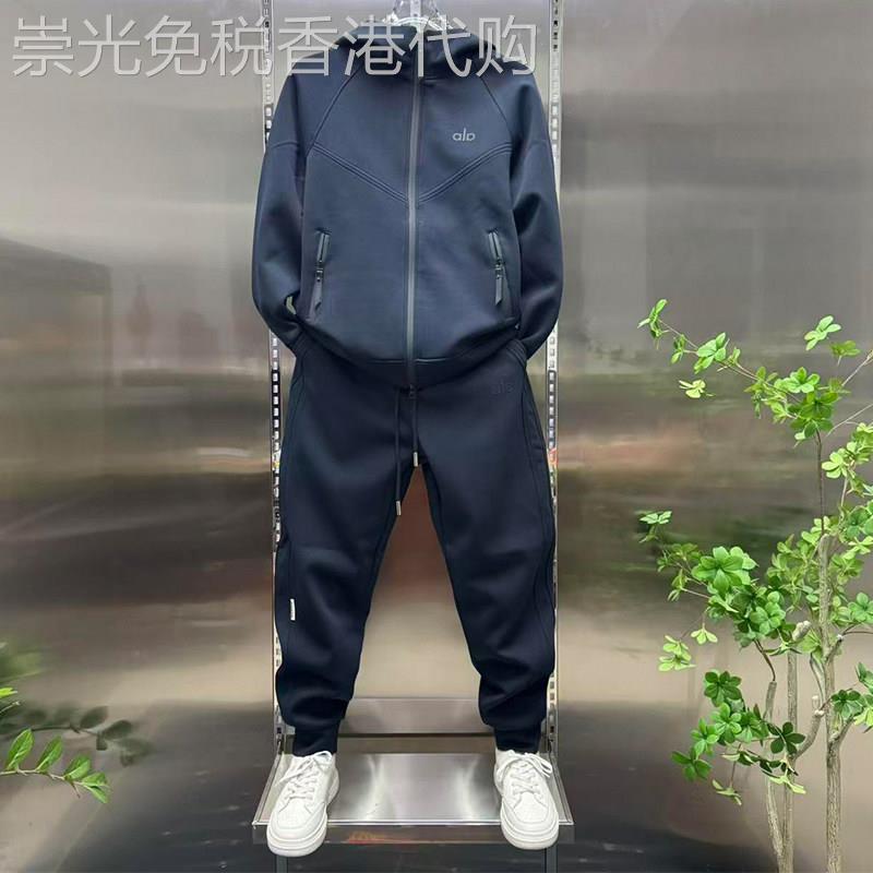 潮牌休闲运动套装男春秋季2025新款潮流百搭连帽外套束脚裤两件套