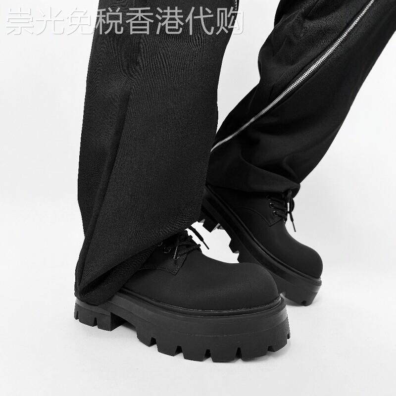 轻松穿出好气质~Mysterious Gifs!厚底百搭休闲皮鞋男女情侣增高