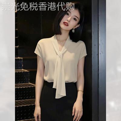 漂亮温柔优雅风衬衫女装夏季2026年新款减龄短袖衬衫上衣独特小衫