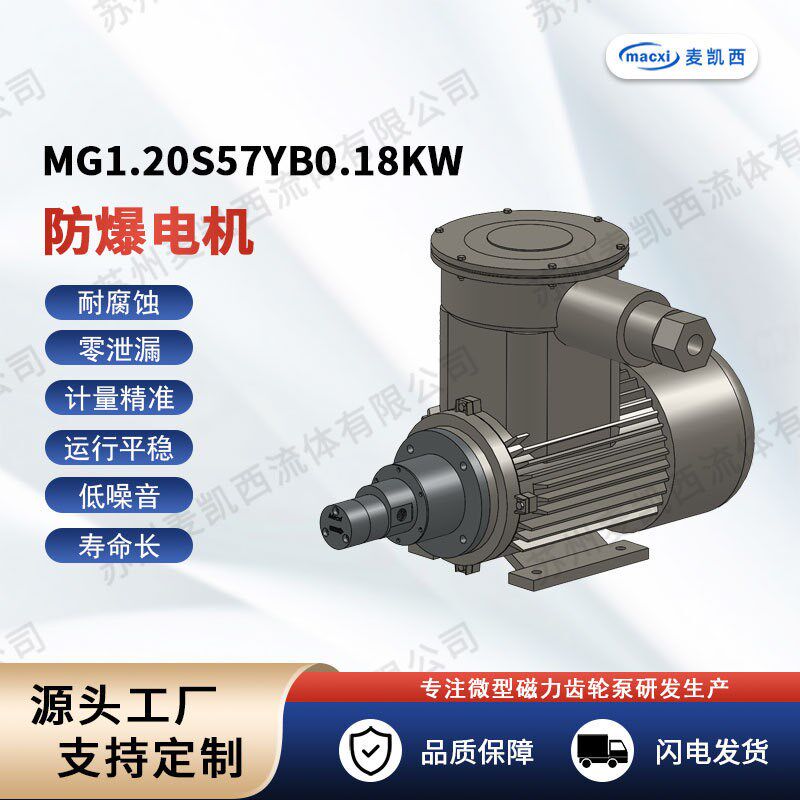 1.2CC微型磁力驱动齿轮计量泵PEEK齿轮316L泵V体喷墨机齿轮泵