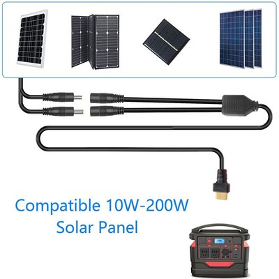 14AWG XT60母头转DC8MM双母头储能电源F连接线/XT60一拖二DC7909