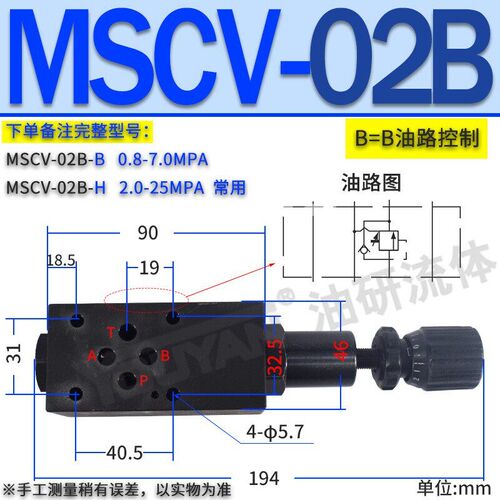 新款MCS DRC DYP叠加式q平衡阀MSCV-02A-03B-04A-06B-K液压1抗现