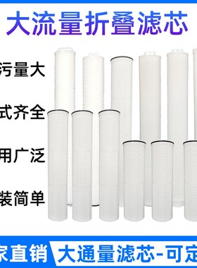 20寸30寸40寸大流量折叠滤芯v3M派克颇尔3M大通量工业过滤器Parke