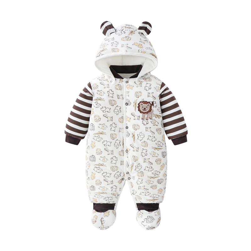 婴儿衣服秋冬套装男宝宝连体衣