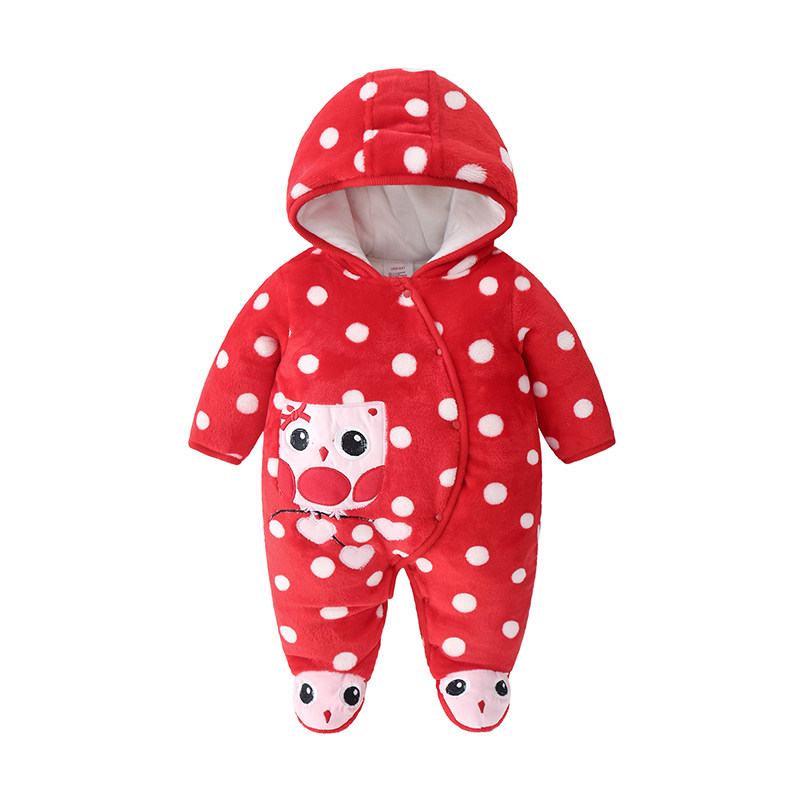 婴儿冬季外出服抱衣新生连体衣法兰绒男女宝宝保暖加厚衣服秋冬装