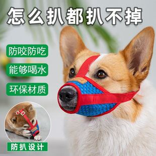 狗狗嘴套防咬乱叫吃口罩中小型犬柯基泰迪柴犬比熊狗新款狗狗嘴罩