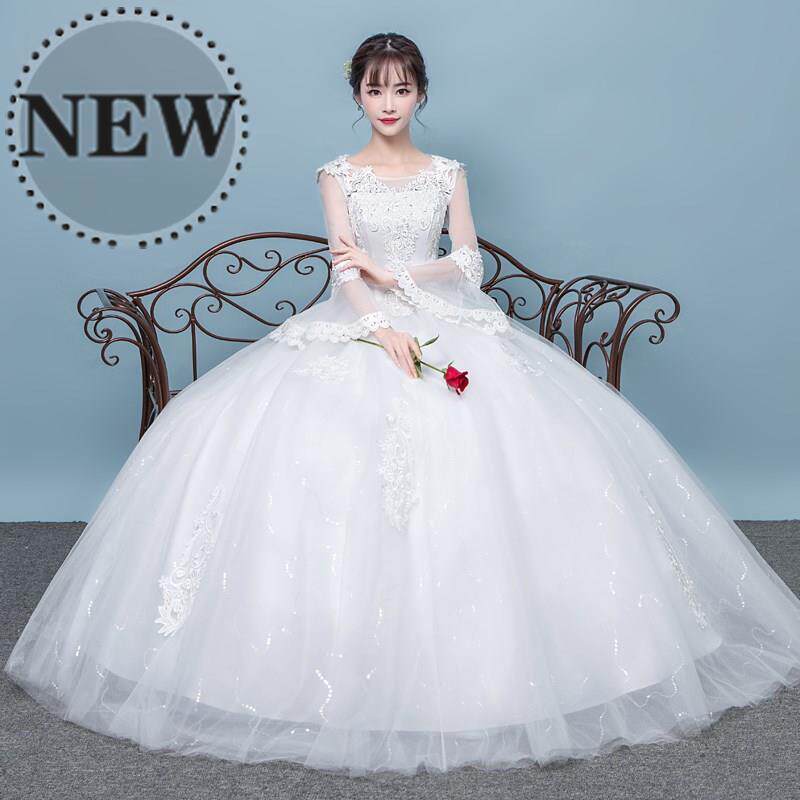 Wedding dress models 2018 bride marry Tailing Long sleeve Self cultivation Little Significantly higher 150cm Togetherin the Women's clothing/Boutique , Wedding/Cheongsam/Formal dress , Wedding  category - from Buy2taobao.com to provide professional Taobao agent buy service