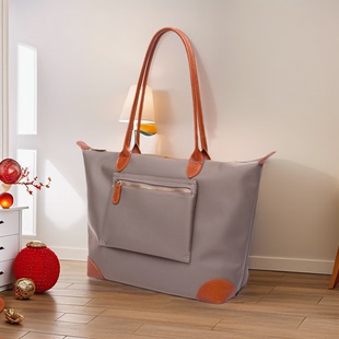 设计师小众款托特包水松底尼龙饺子包大容量通勤韩版轻便女单肩包