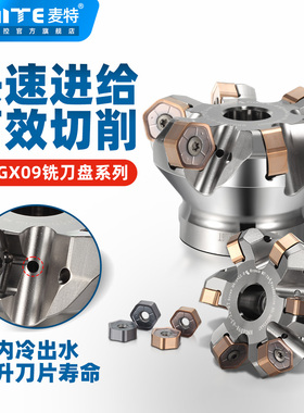麦特 HNGX09 替代普拉米特HNGX0906ANSN 45度平面重切削铣刀盘