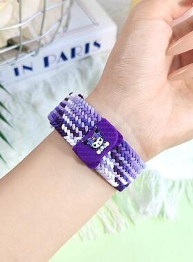 适用小天才W1923AC手表D2A表带保护壳套Q1C磁吸编织舒适弹力腕带